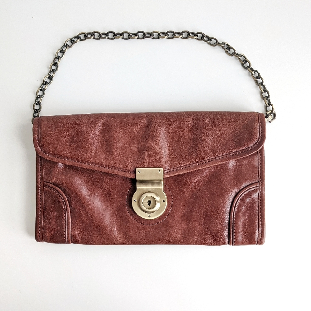 Via Spiga Vintage leather shoulder purse